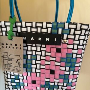 Marni Market Multicolor Woven Tote